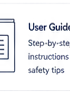 User guide with setup steps and safety tips